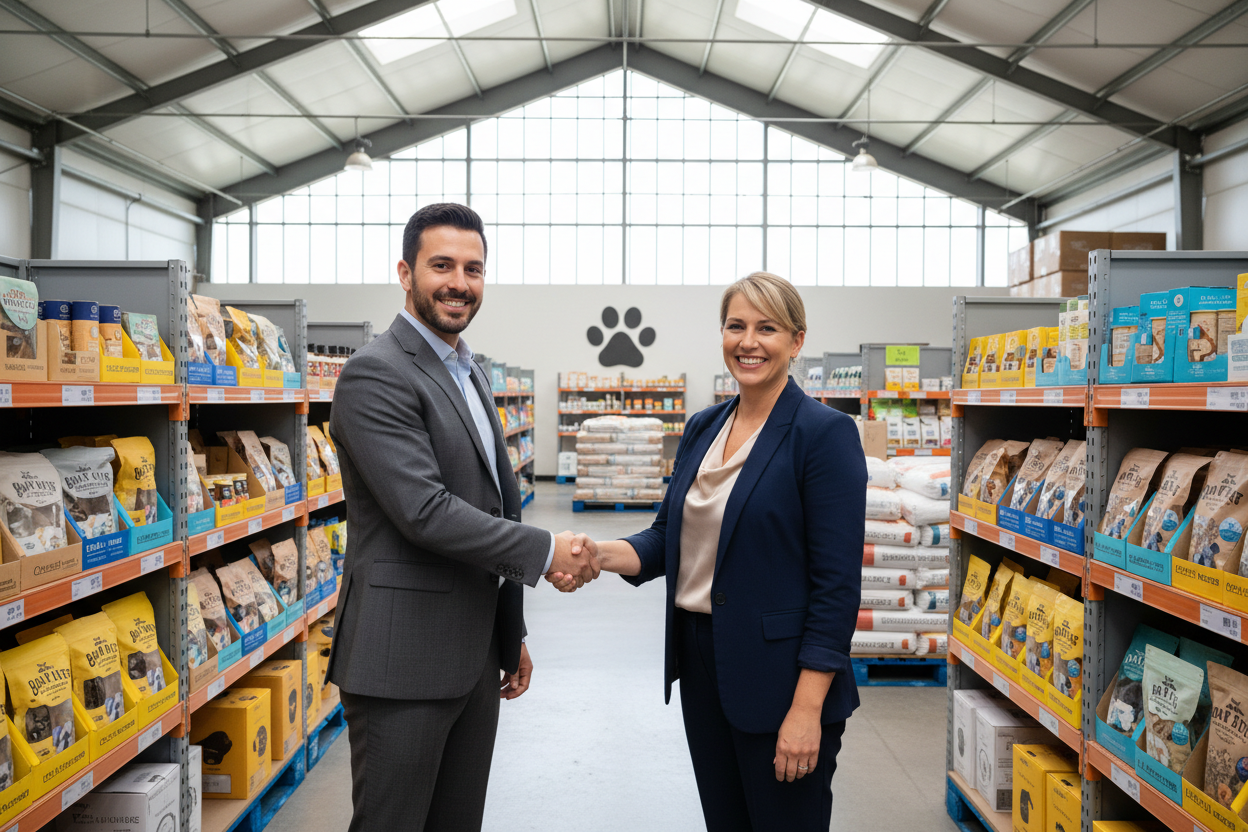Partnership with a wholesale customer for dog treats